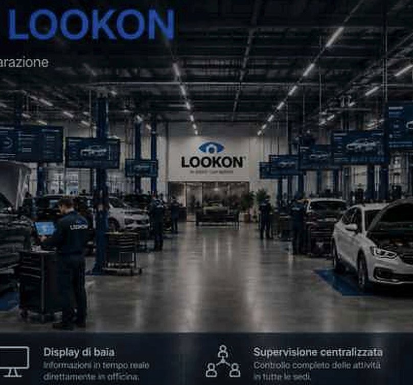 Interno di un hub operativo LOOKON con display di baia e supervisione centralizzata